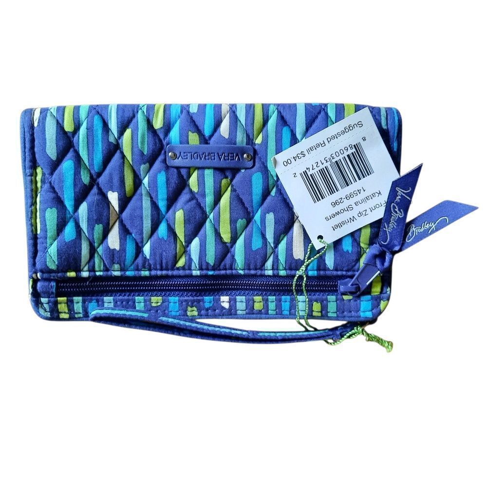 Vera Bradley Blue and Green Quilted Wallet
